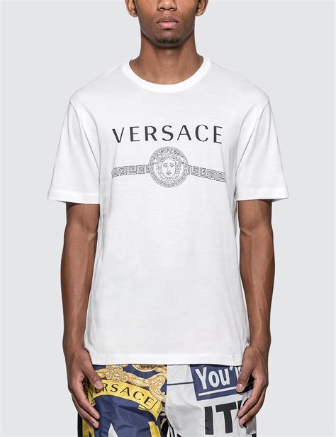 mens plain white versace t shirt|vintage versace men's shirts.